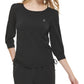 Karl Lagerfeld Paris Women's Side Drawstring Knit Top Black Size Large