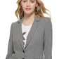 Karl Lagerfeld Paris Women's Houndstooth Button Front Blazer Black Size 14