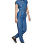 Karl Lagerfeld Paris Women's Belted Utility Jumpsuit Blue Size 8
