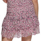Karl Lagerfeld Paris Women's Printed Ruffle Tiered Skirt Pink Size Small
