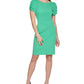 Karl Lagerfeld Paris Women's Side Ruched Sheath Dress Green Size 4