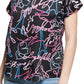 Karl Lagerfeld Paris Women's Neon Print T-Shirt Black Size X-Small