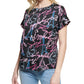 Karl Lagerfeld Paris Women's Neon Print T-Shirt Black Size X-Small