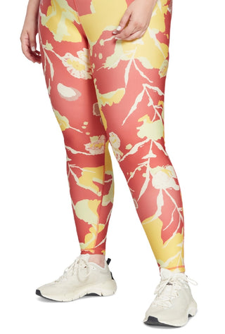 Reebok Women's Floral Print Tights Red Size 2X