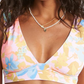 Billabong Pick Me Up Plunge Bikini Top In Multi Size Small