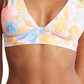 Billabong Pick Me Up Plunge Bikini Top In Multi Size Small
