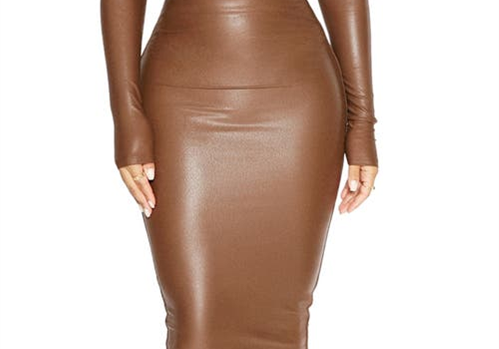 Naked Wardrobe Brown Pencil Skirt, Size XS