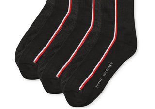 Tommy Hilfiger Men's 6 Pk Athletic Crew Socks Black Size Regular