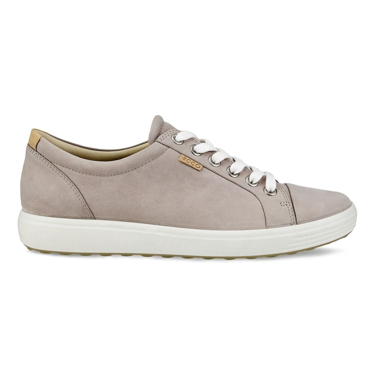 Ecco Women's Grey Soft 7 Sneaker Rose Nubuck Size 430003-02386