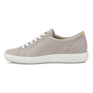 Ecco Women's Grey Soft 7 Sneaker Rose Nubuck Size 430003-02386