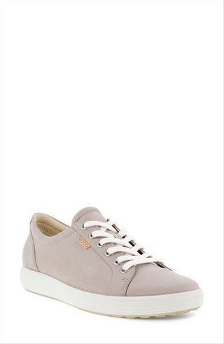 Ecco Women's Grey Soft 7 Sneaker Rose Nubuck Size 430003-02386