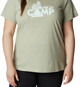 Columbia Women's Daisy Days Graphic T-Shirt Green Size 1X