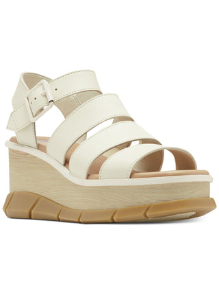 Sorel Women's Black Joanie III Strappy Wedge Sandals Size 8