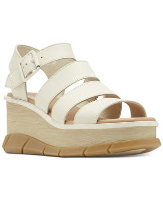 Sorel Women's Black Joanie III Strappy Wedge Sandals Size 8