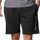 Columbia Men's Trek Relaxed Fit Stretch Logo Print Fleece Shorts Black Size Large
