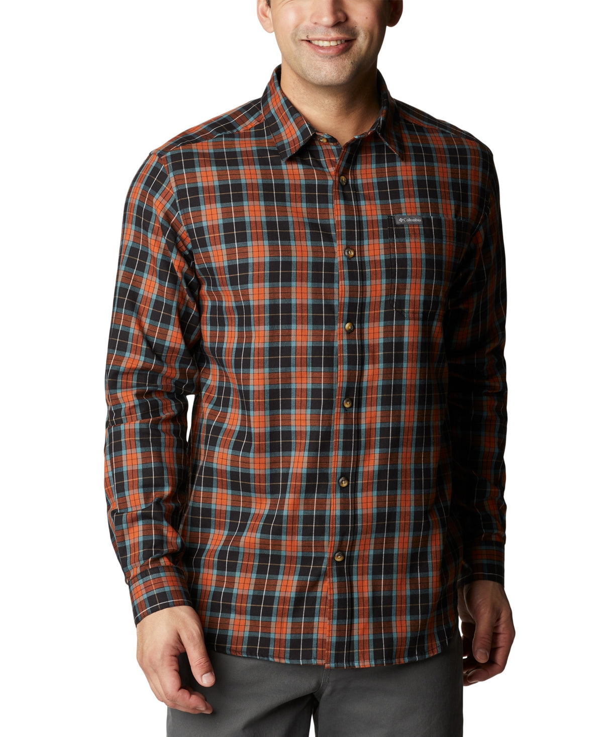 Columbia Men's Vapor Ridge Iii Long Sleeve Shirt Brown Size XX-Large