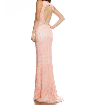 Mac Duggal - Sheer Sequin Gown