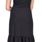 Michael Kors Women's Belted Striped Midi Dress Black Size Large