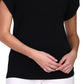 Michael Kors Women's Tulip Sleeve Knit Top Black Size Petite X-Small