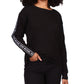 Michael Kors Women's Logo Waffle Knit Top Black