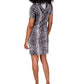 Michael Kors Women's Hooded Snake Print Dress Gray
