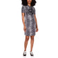 Michael Kors Women's Hooded Snake Print Dress Gray