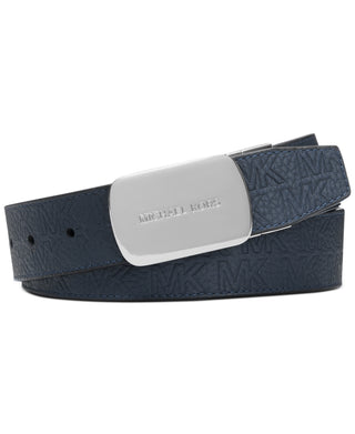 Michael Kors Men's Logo Reversible Leather Belt Blue Size 32