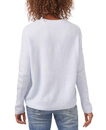 Vince Camuto Women's Center Seam Crewneck Sweater Blue Size Medium