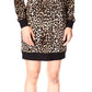 Michael Kors Women's Cheetah Print Velour Dress Brown Size Small