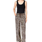 Michael Kors Women's Cheetah Print Straight Leg Pants Brown Size Petite X-Small