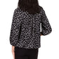 Michael Kors Women's Paisley Print Peasant Top Gray Size Petite X-Large