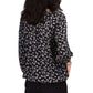 Michael Kors Women's Paisley Print Peasant Top Gray Size Petite X-Large