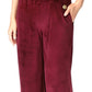 Michael Kors Women's Velour Straight Leg Pants Red Size Medium