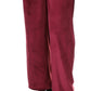 Michael Kors Women's Velour Straight Leg Pants Red Size Medium