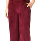 Michael Kors Women's Velour Straight Leg Pants Red Size X-Large