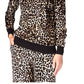 Michael Kors Women's Cheetah Off The Shoulder Top Black