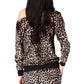 Michael Kors Women's Cheetah Off The Shoulder Top Black
