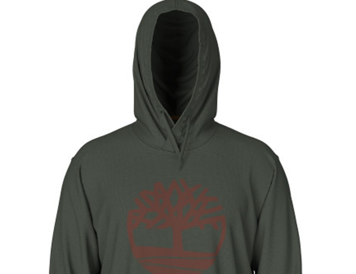 Timberland Men's Core Regular Fit Logo Hoodie Green Size X-Large
