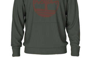 Timberland Men's Core Regular Fit Logo Hoodie Green Size X-Large