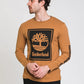 Timberland Men's Long Sleeve Stack Logo Tee Brown Size Small