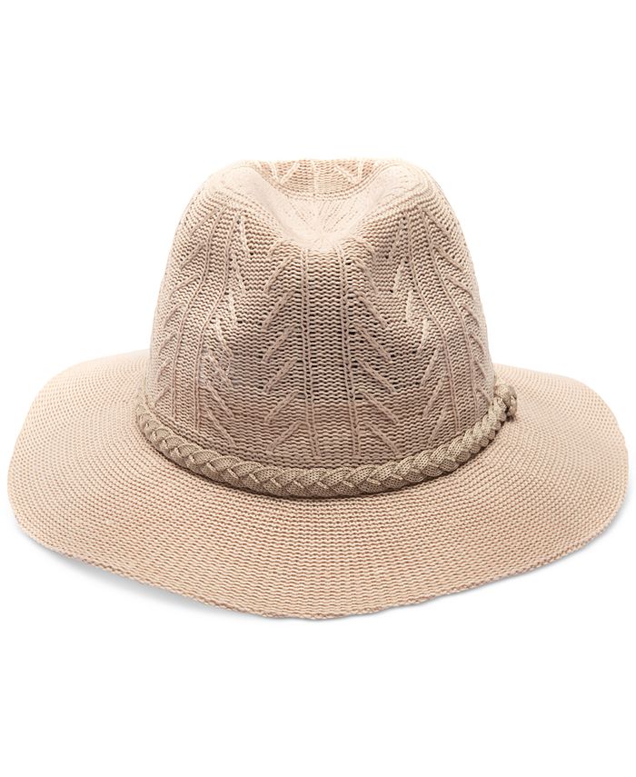 INC International Concepts Women's Packable Panama Hat Brown Size One Size