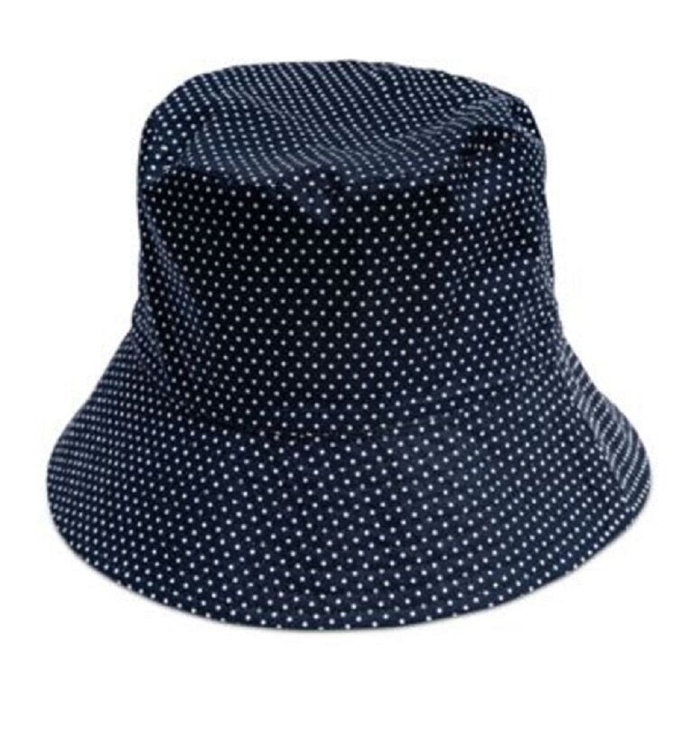 Jenni Women's Reversible Pin Dot Bucket Hat Blue Size Regular