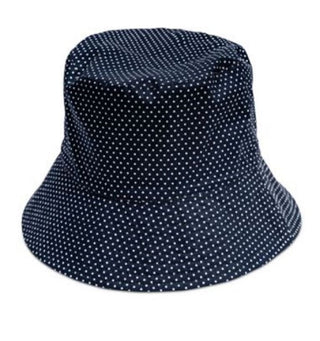 Jenni Women's Reversible Pin Dot Bucket Hat Blue Size Regular