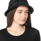 INC International Concepts Women's Cloche Hat With Bow Black Size Regular