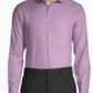 Calvin Klein Mens Slim-Fit Solid Dress Shirt Berry Red Size 17.5 36-37