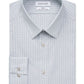 Calvin Klein Men's Slim-Fit Steel Striped Performance Dress Shirt Green Size 17 32-33