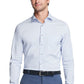 Van Heusen Men's Classic Regular Fit Stain Shield Performance Stretch Check Dress Shirt Blue Size 37X38