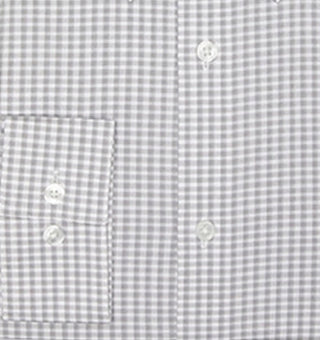 Calvin Klein Men's Logo Slim Fit Stretch Collar Dress Shirt Gray Size 16X34X35