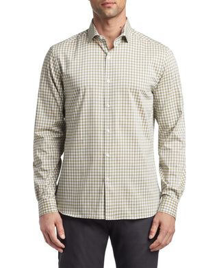 Van Heusen Men's Slim Fit Never Tuck Dress Shirt Brown Size 16X32X33