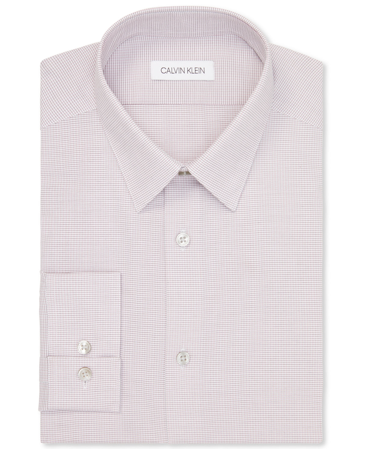 Calvin Klein Men's Infinite Color Dress Shirt Pink Size 17-17 12 32-33